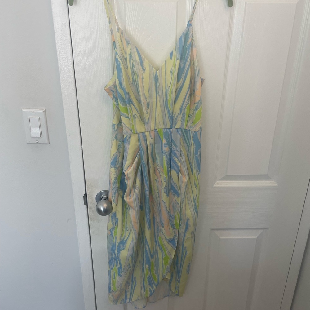 NWT Sherbert Midi Faux Wrap dress